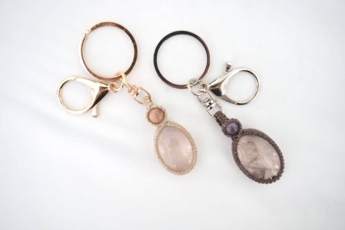 key ring | rose quartz