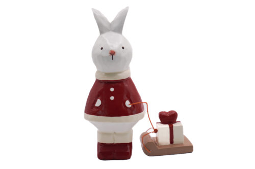 polepole Christmas Bunny Santa Claus