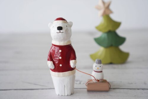 polepole Christmas Polar bear Santa Claus